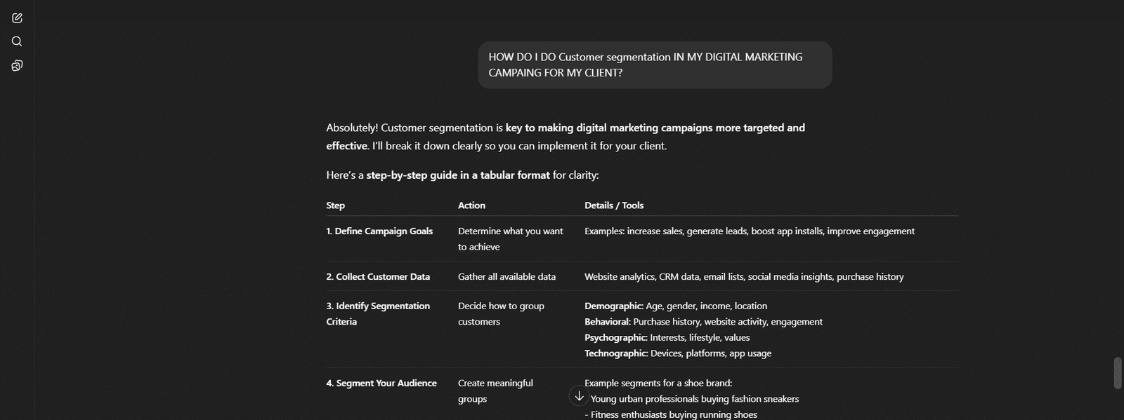 ChatGPT & AI in Digital Marketing: 10 Real Use Cases - Best website design company in canada CUSTOMER SEGMENTATION